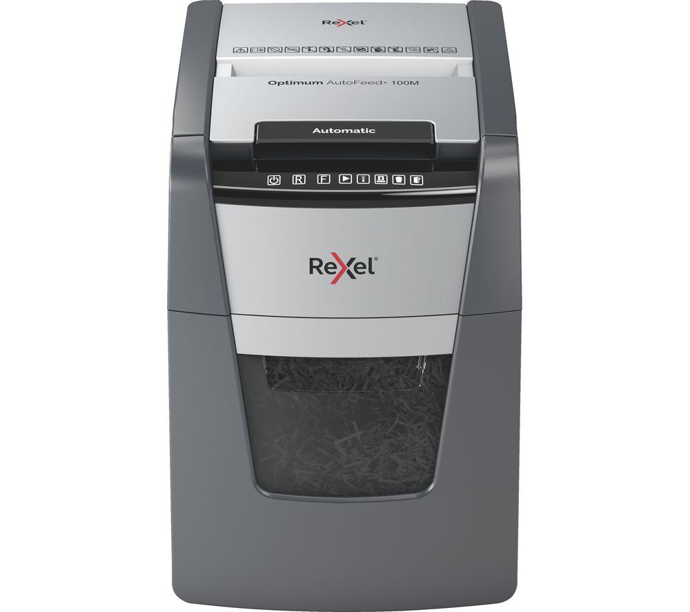 REXEL Optimum AutoFeed+ 100M Micro Cut Paper Shredder image number 2 of 11