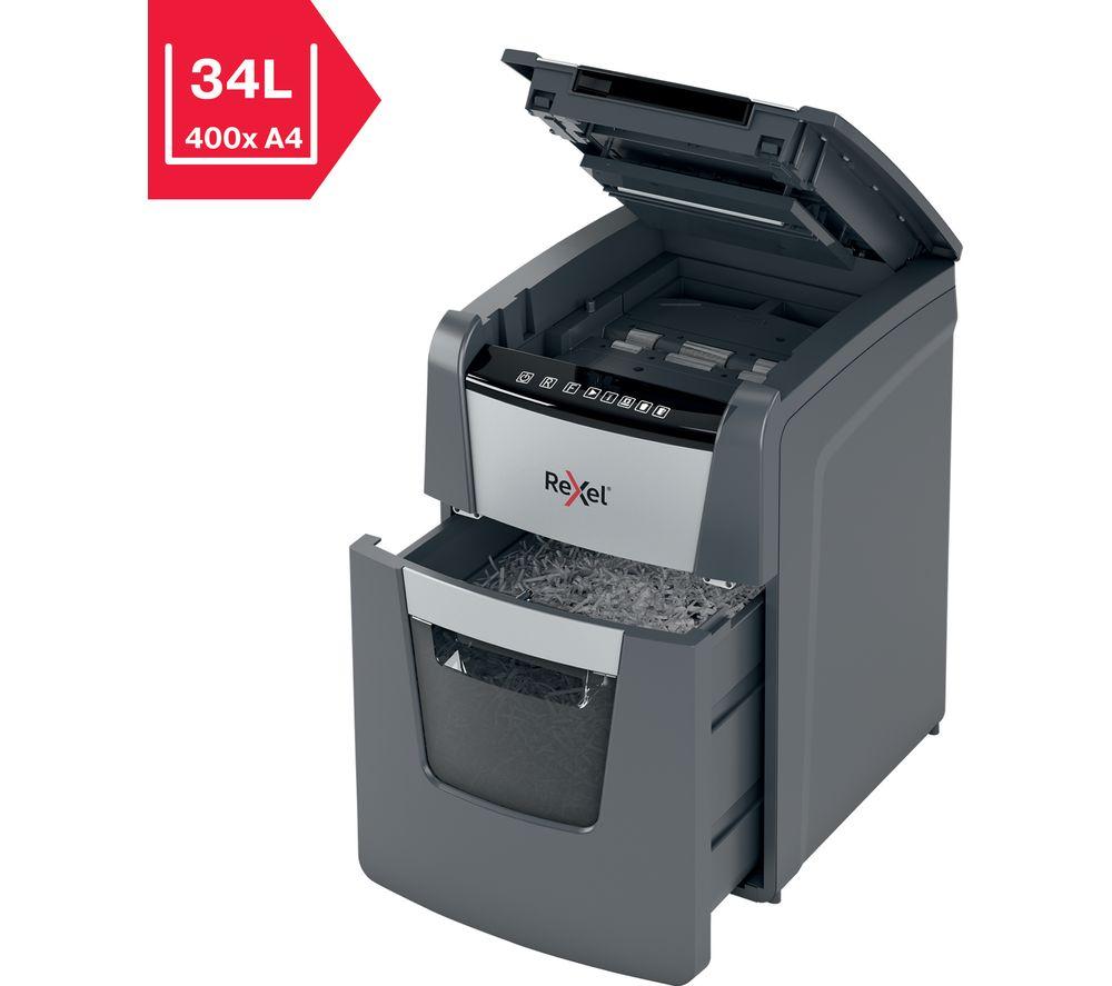 REXEL Optimum AutoFeed+ 100M Micro Cut Paper Shredder image number 4 of 11