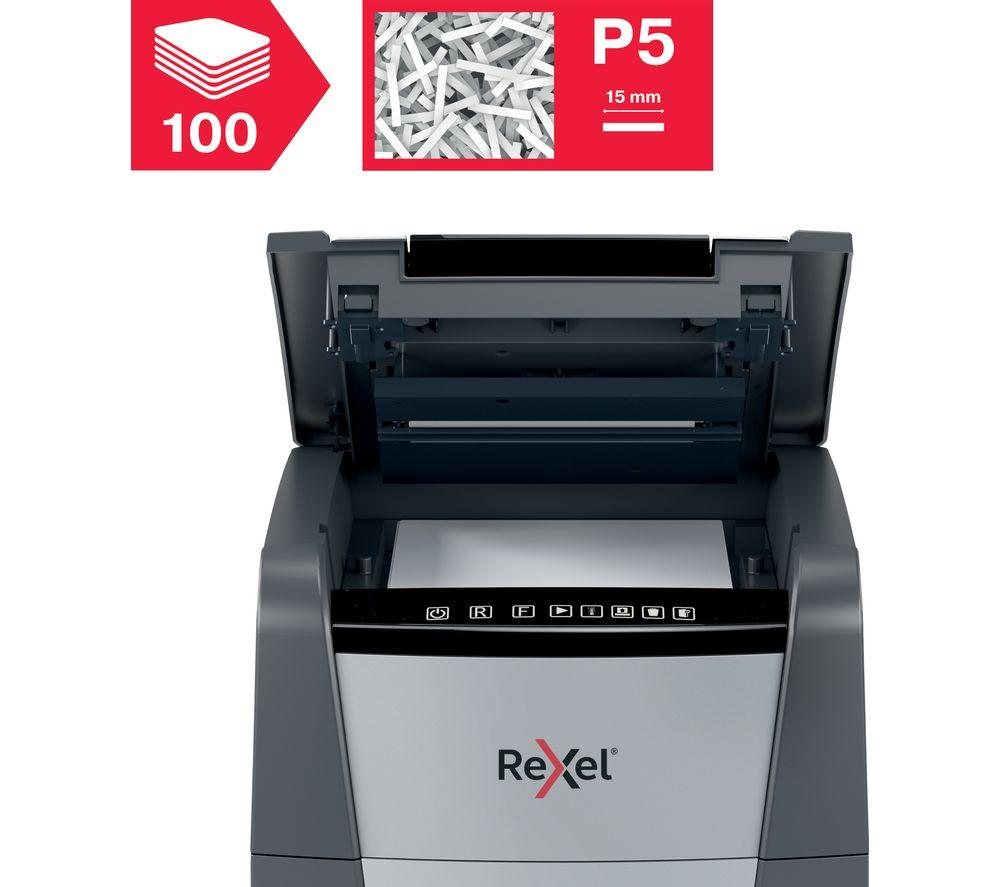 REXEL Optimum AutoFeed+ 100M Micro Cut Paper Shredder image number 7 of 11