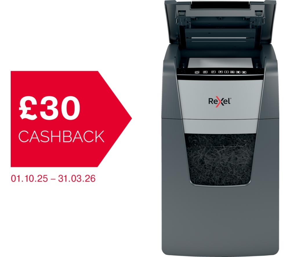 REXEL Optimum AutoFeed+ 150X Cross Cut Paper Shredder image number 2 of 12