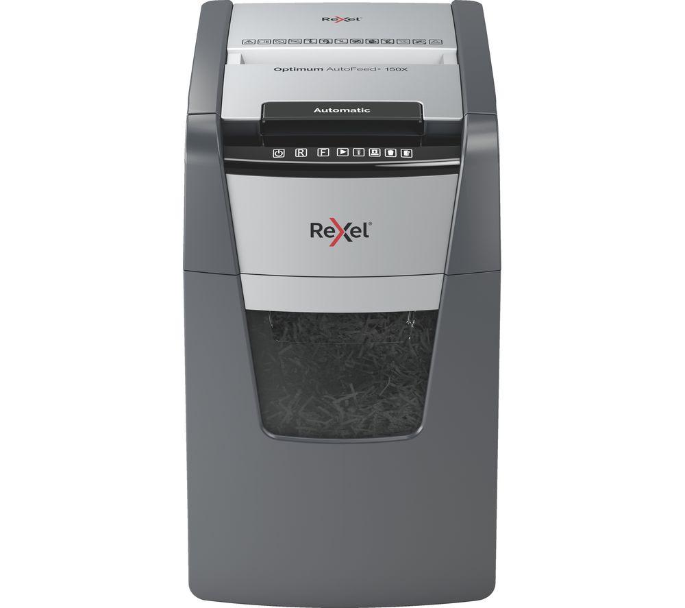 REXEL Optimum AutoFeed+ 150X Cross Cut Paper Shredder image number 3 of 12