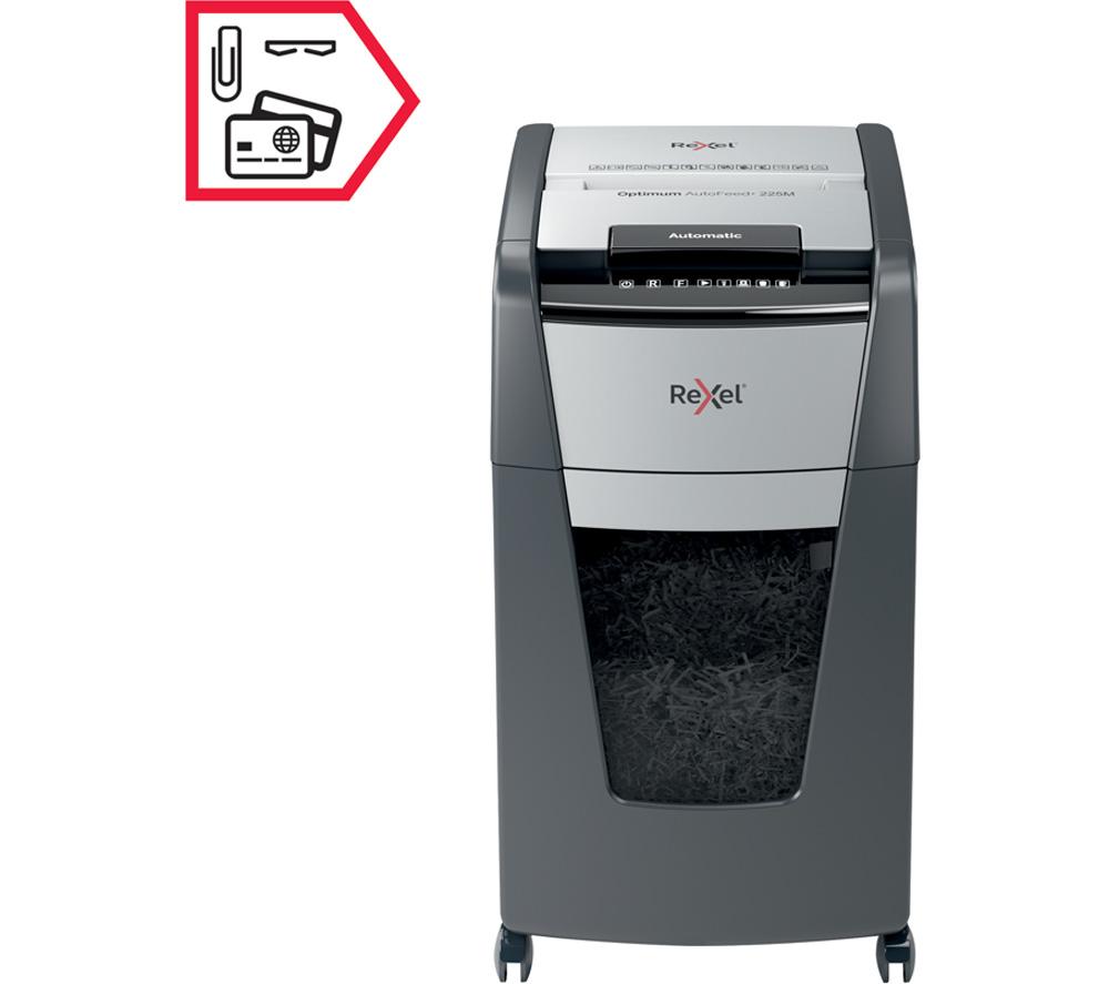 REXEL Optimum AutoFeed+ 225M Micro Cut Paper Shredder image number 4 of 9