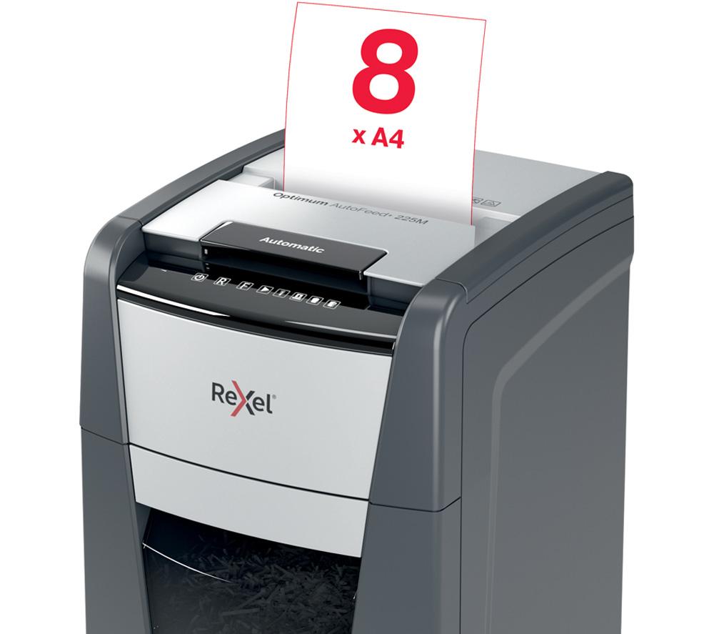 REXEL Optimum AutoFeed+ 225M Micro Cut Paper Shredder image number 7 of 9