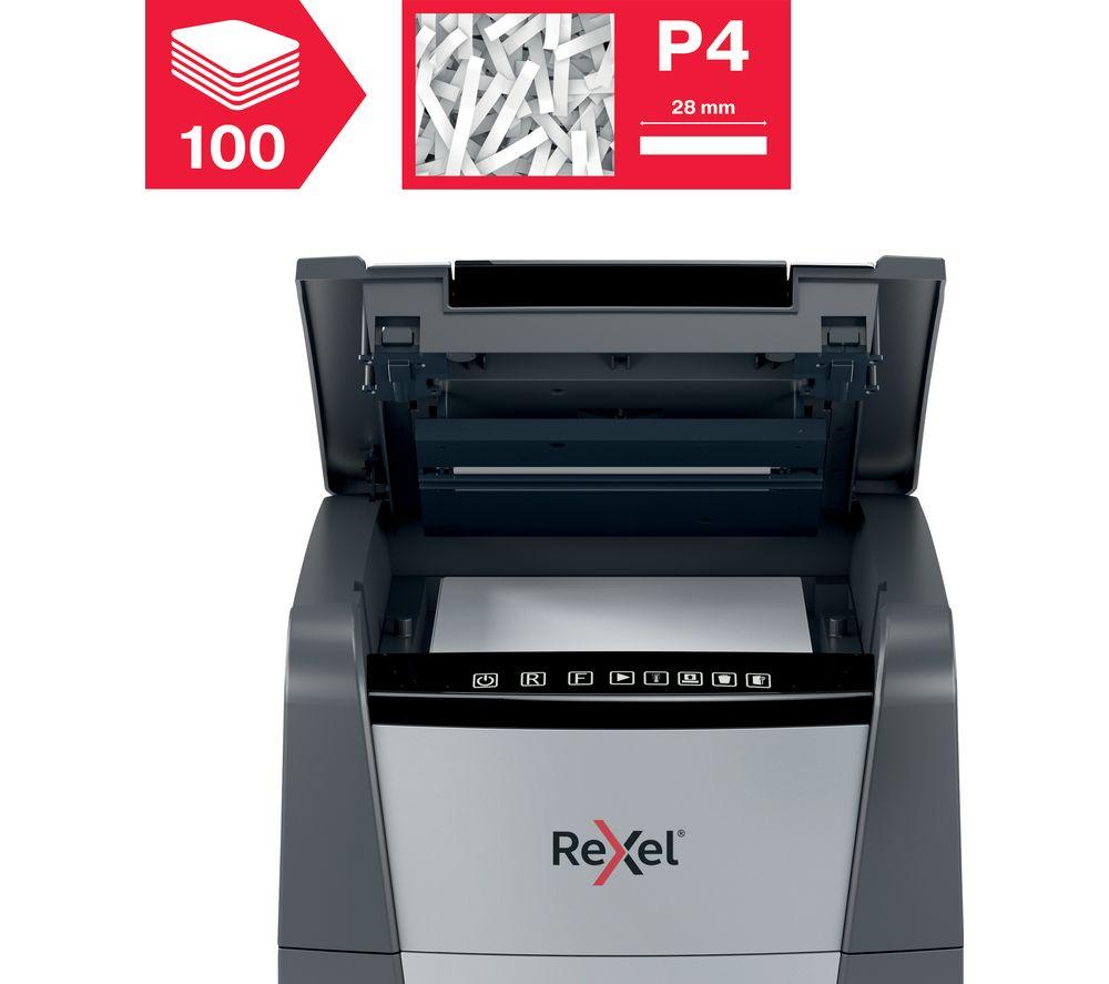 REXEL Optimum AutoFeed+ 100X Cross Cut Paper Shredder image number 8 of 12