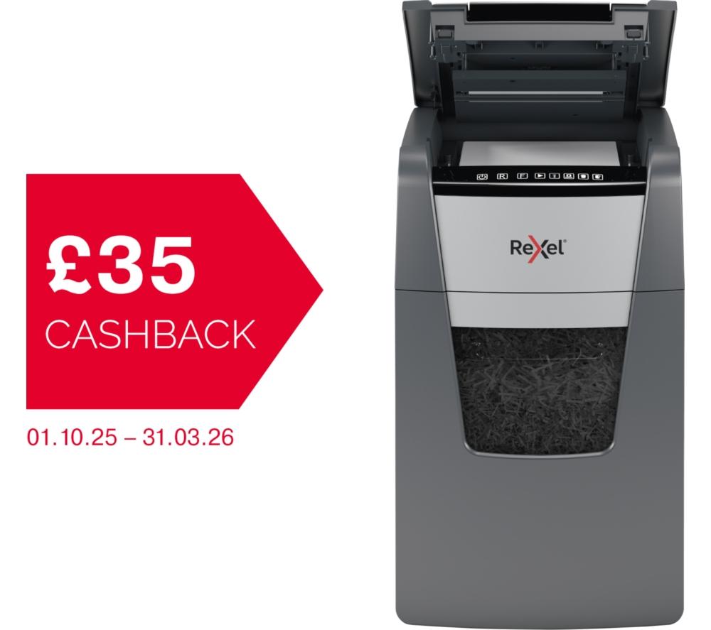 REXEL Optimum AutoFeed+ 150M Micro Cut Paper Shredder image number 2 of 12