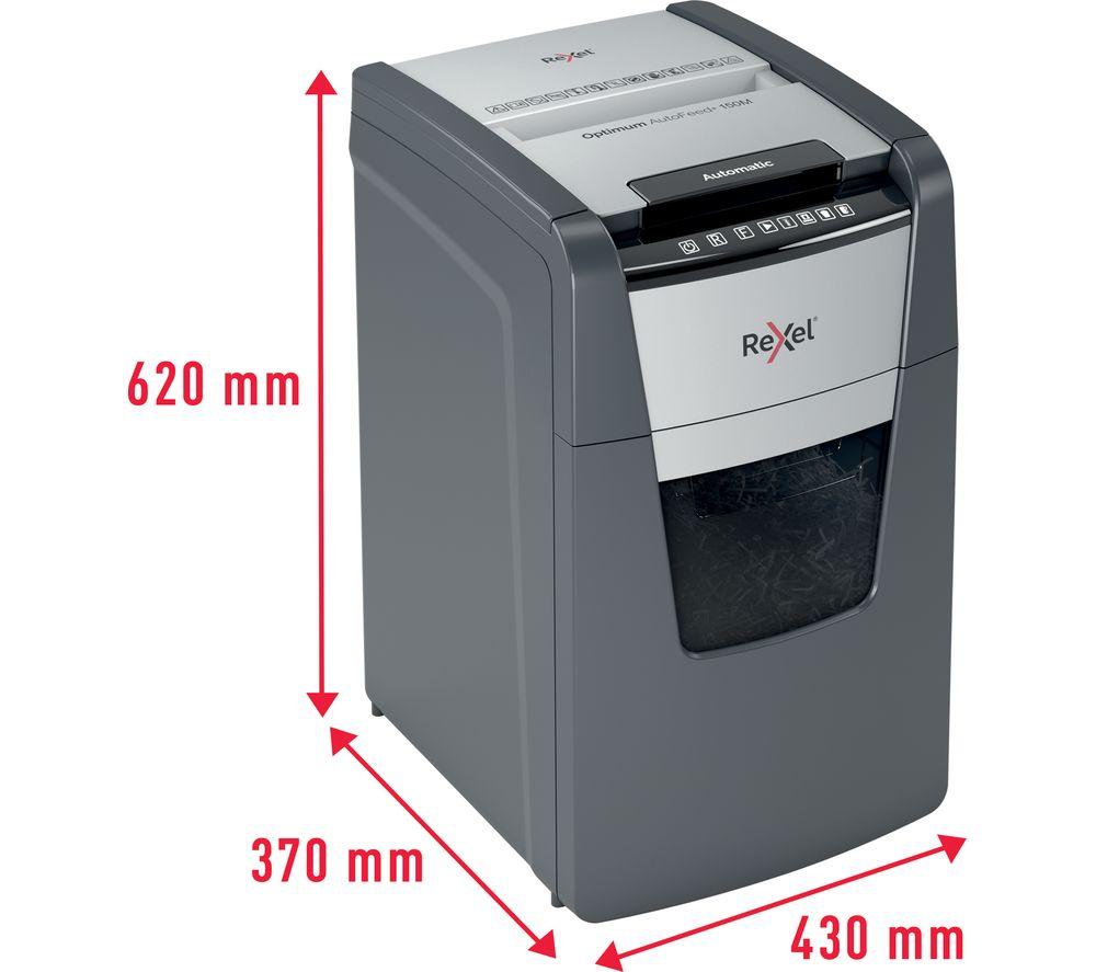 REXEL Optimum AutoFeed+ 150M Micro Cut Paper Shredder image number 4 of 12