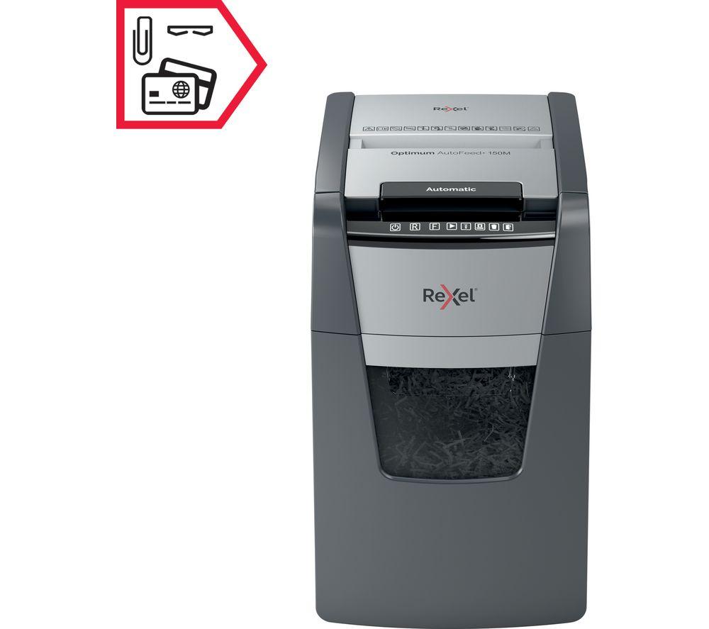 REXEL Optimum AutoFeed+ 150M Micro Cut Paper Shredder image number 7 of 12