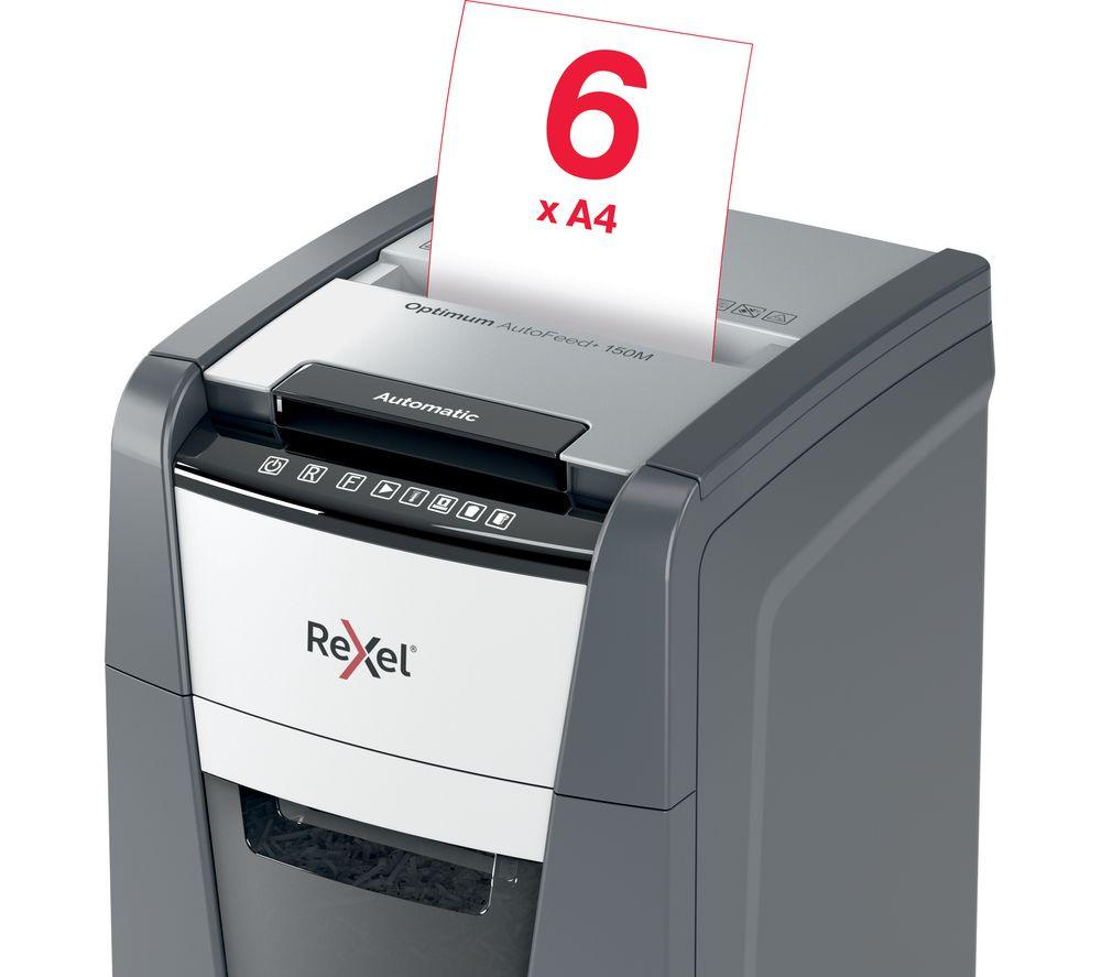 REXEL Optimum AutoFeed+ 150M Micro Cut Paper Shredder image number 9 of 12