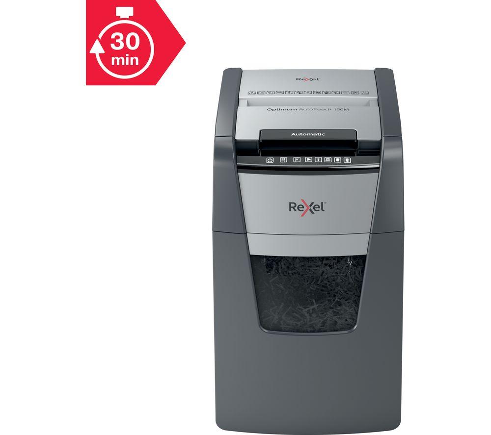 REXEL Optimum AutoFeed+ 150M Micro Cut Paper Shredder image number 10 of 12