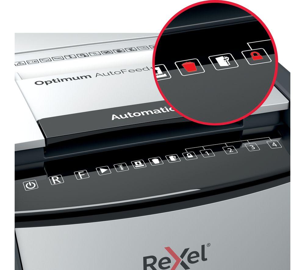 REXEL Optimum AutoFeed+ 150M Micro Cut Paper Shredder image number 11 of 12