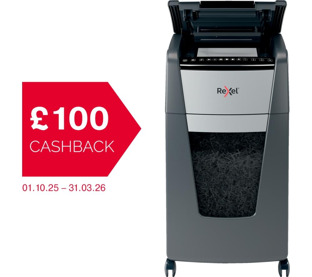 REXEL Optimum AutoFeed+ 300M Micro Cut Paper Shredder image number 2 of 12
