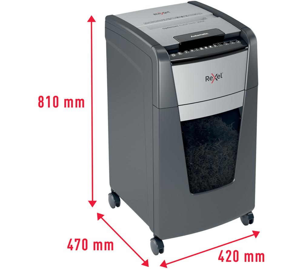 REXEL Optimum AutoFeed+ 300X Cross Cut Paper Shredder image number 6 of 12
