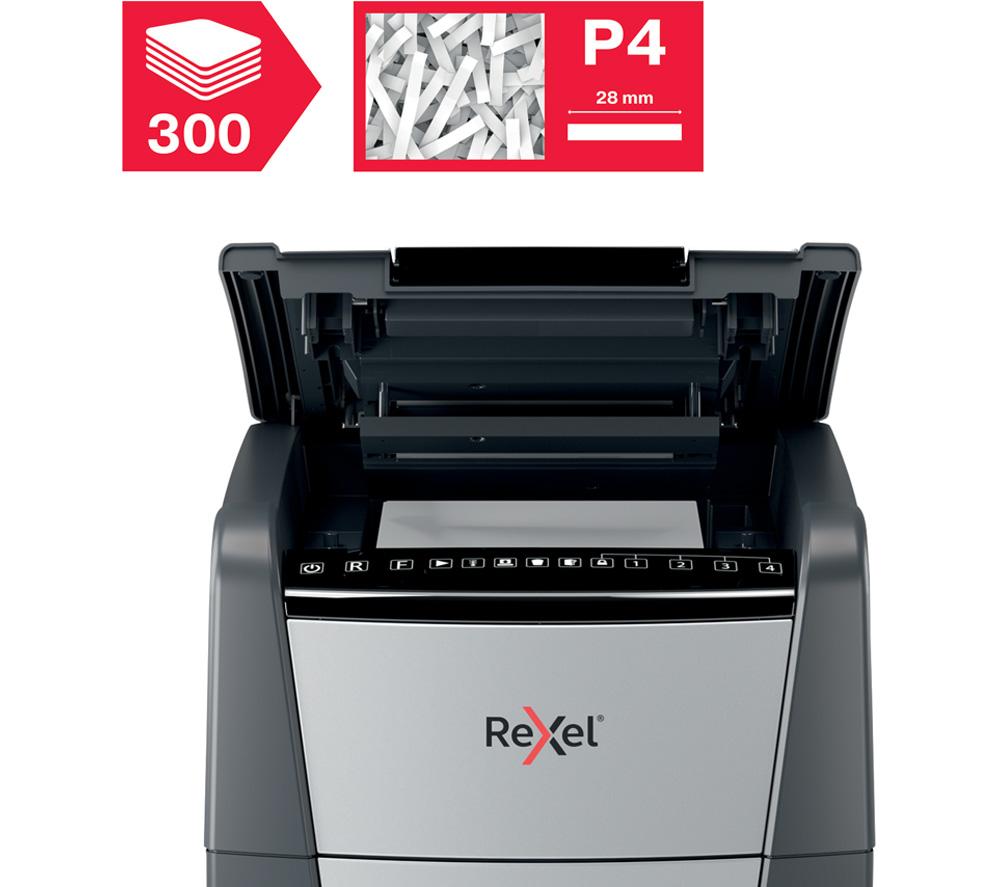 REXEL Optimum AutoFeed+ 300X Cross Cut Paper Shredder image number 7 of 12