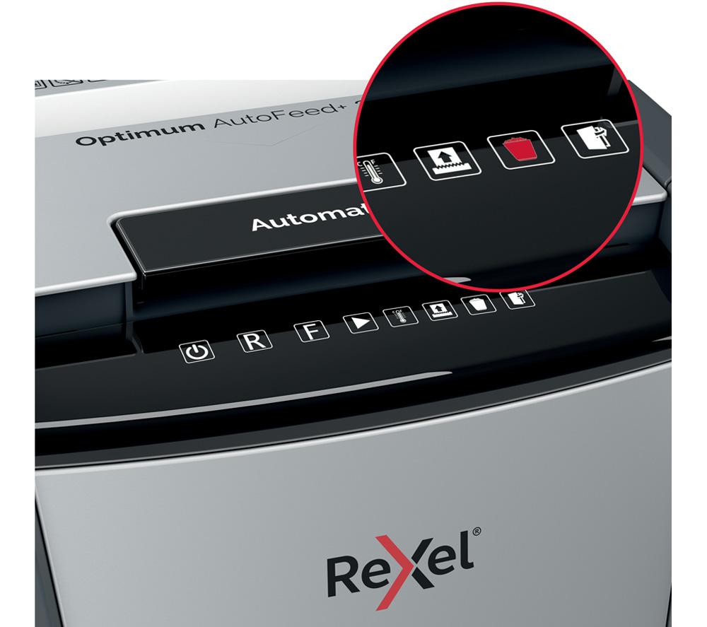 REXEL Optimum AutoFeed+ 300X Cross Cut Paper Shredder image number 11 of 12