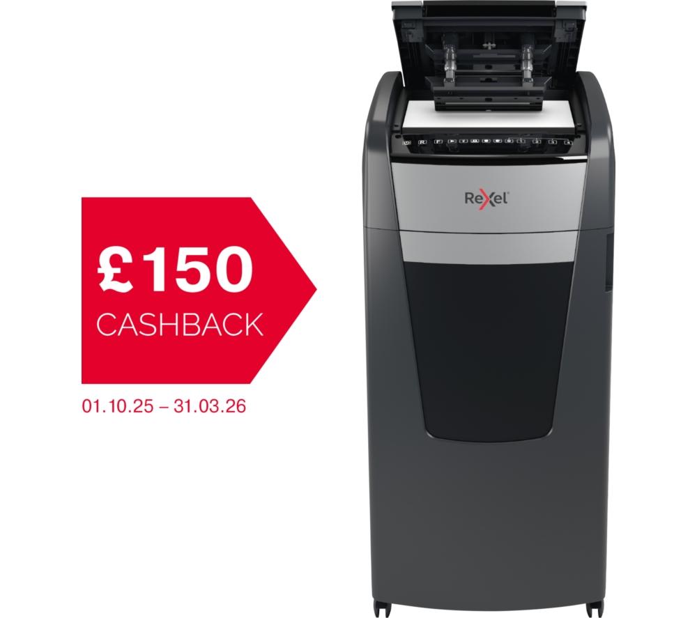 REXEL Optimum AutoFeed+ 600M Micro Cut Paper Shredder image number 2 of 12