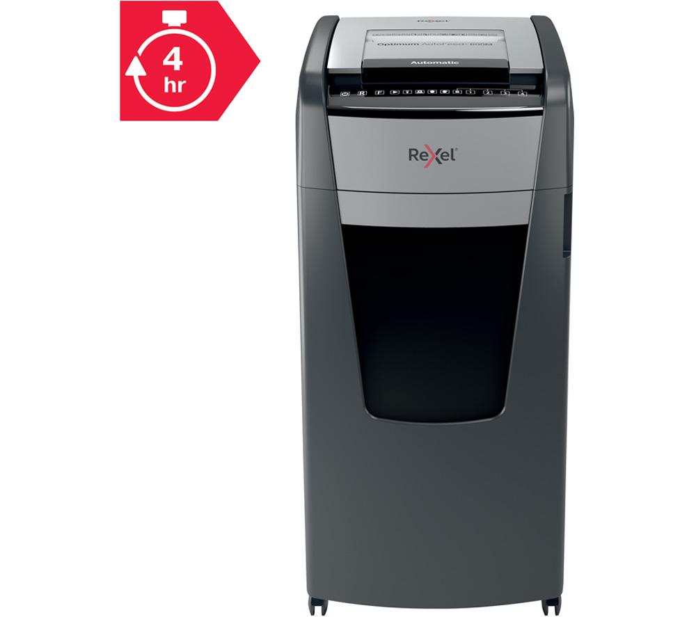REXEL Optimum AutoFeed+ 600M Micro Cut Paper Shredder image number 9 of 12