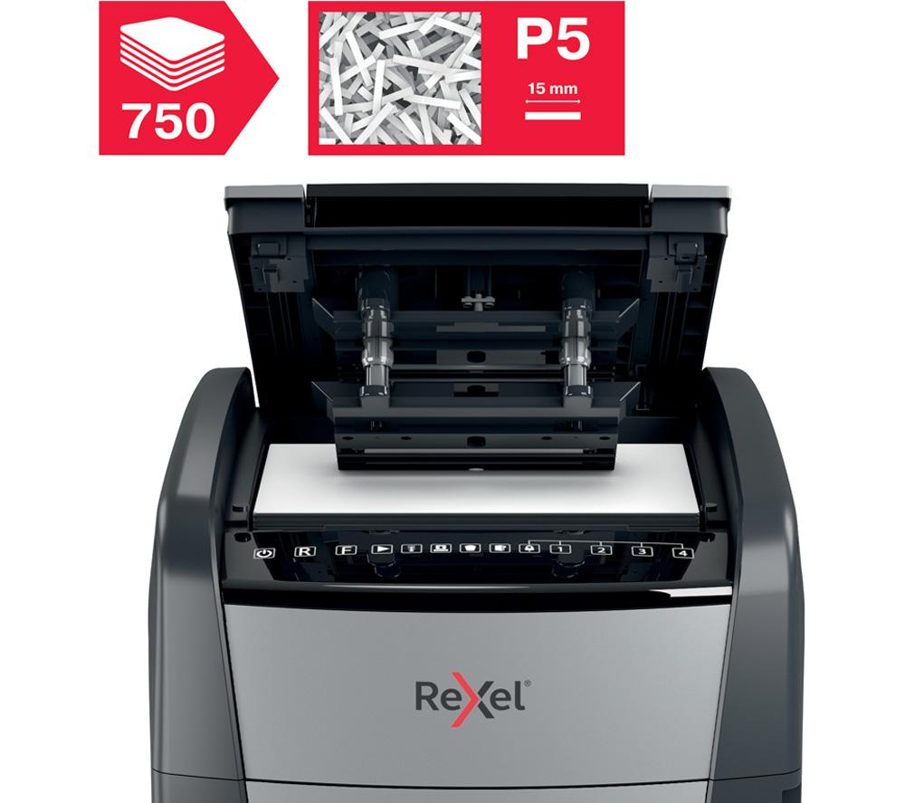 REXEL Optimum AutoFeed+ 750M Micro Cut Paper Shredder image number 7 of 12