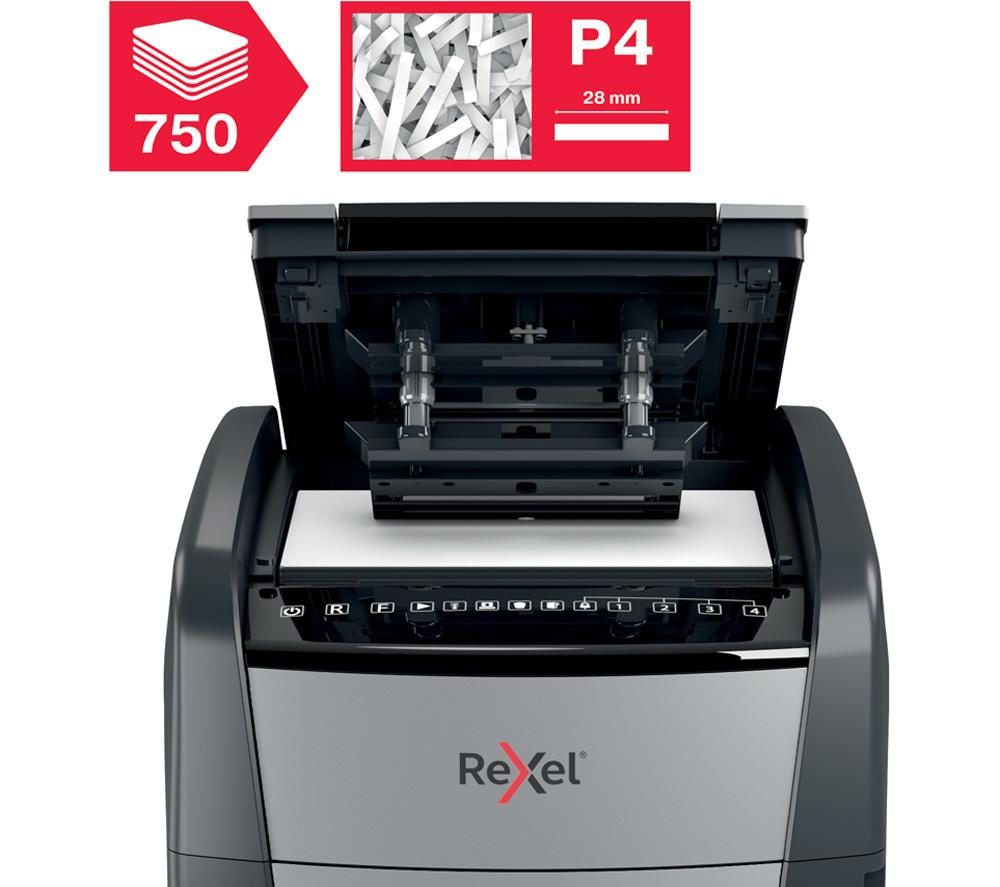 REXEL Optimum AutoFeed+ 750X Cross Cut Paper Shredder image number 7 of 12