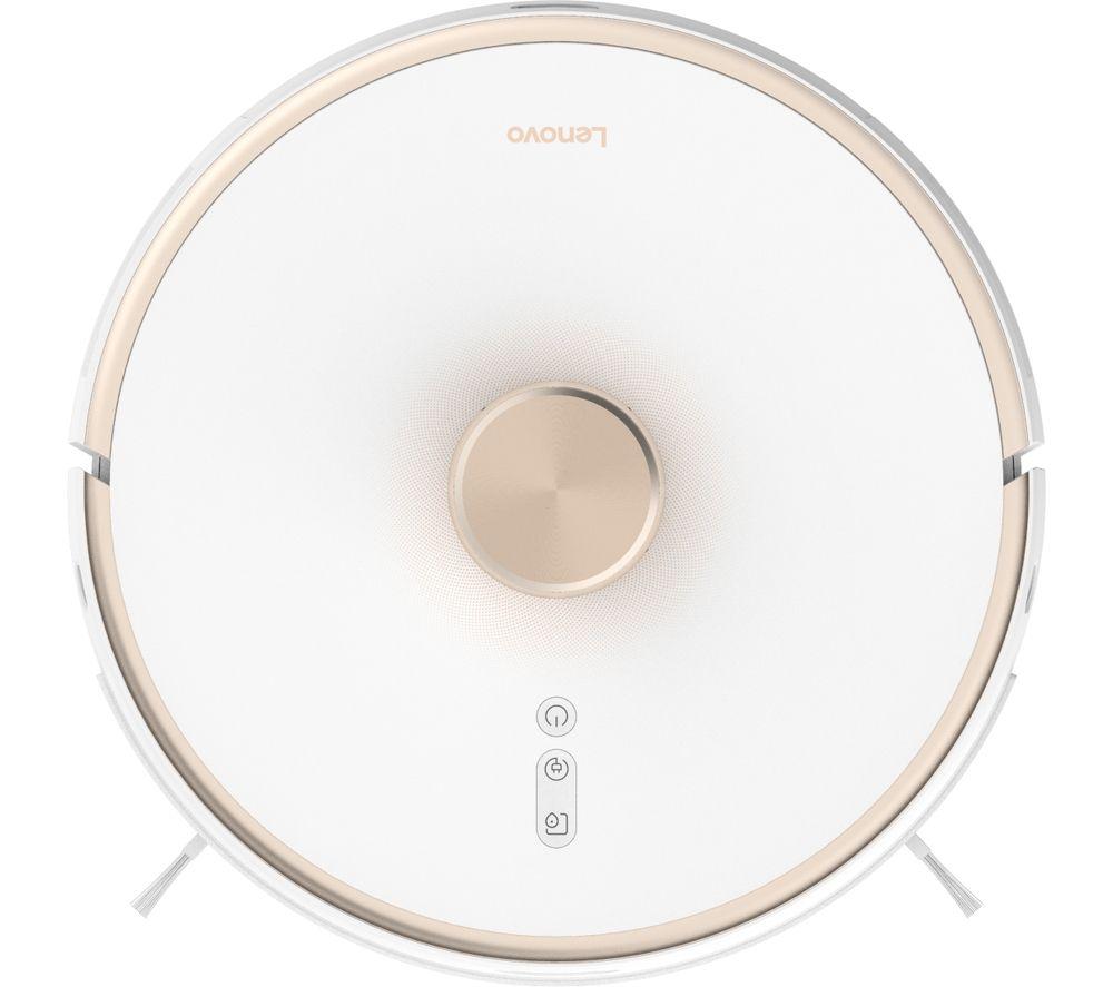 LENOVO T1-S Smart Robot Vacuum Cleaner with Alexa & Google Assistant – White, White
