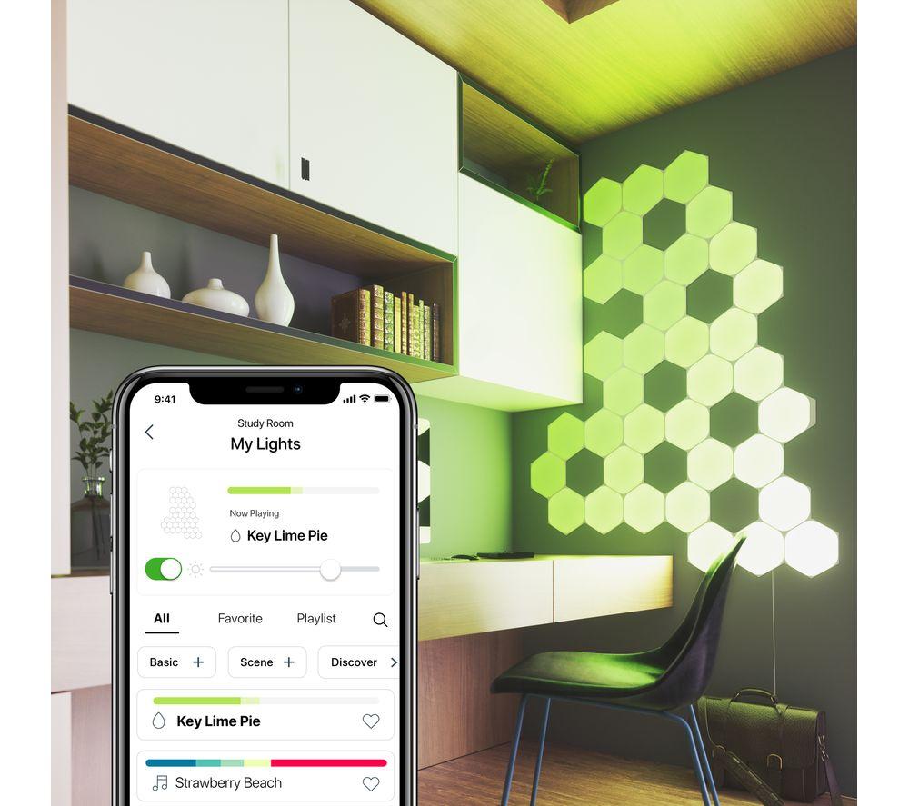 NANOLEAF Shapes Hexagon Smart Lights Starter Kit - Pack of 9 image number 6 of 13