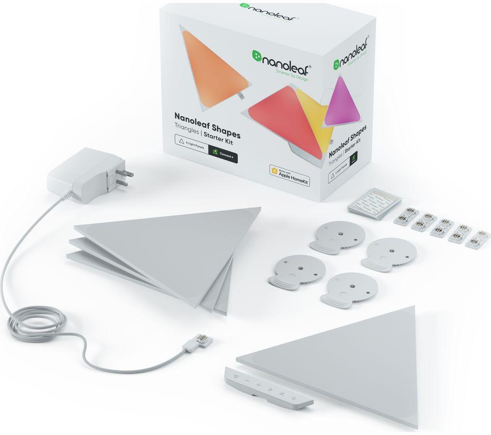 NANOLEAF Shapes Triangle Smart Lights Starter Kit - Pack of 4