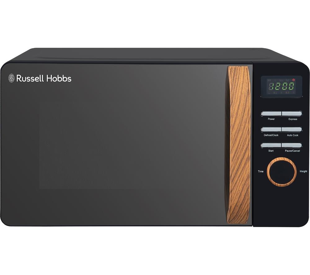 Russell Hobbs Scandi RHMD714B-N Compact Solo Microwave - Black, Black