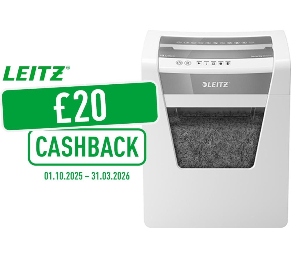 LEITZ IQ Office P4 Cross Cut Paper Shredder image number 2 of 10