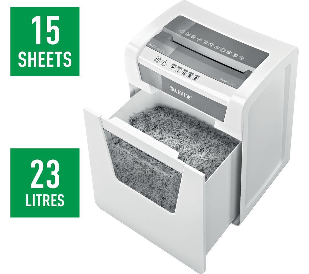 LEITZ IQ Office P4 Cross Cut Paper Shredder image number 5 of 10