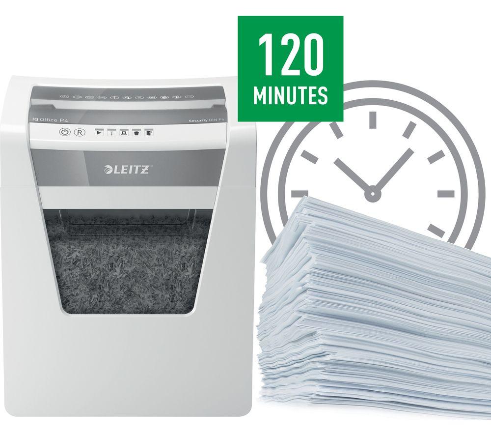 LEITZ IQ Office P4 Cross Cut Paper Shredder image number 6 of 10