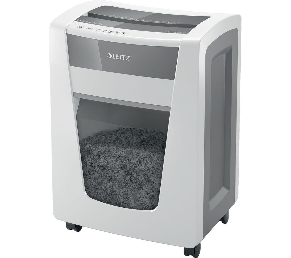 Leitz IQ Auto Feed Office 300 Automatic P5 Micro Cut 60L Paper Shredder White 1 - View #7