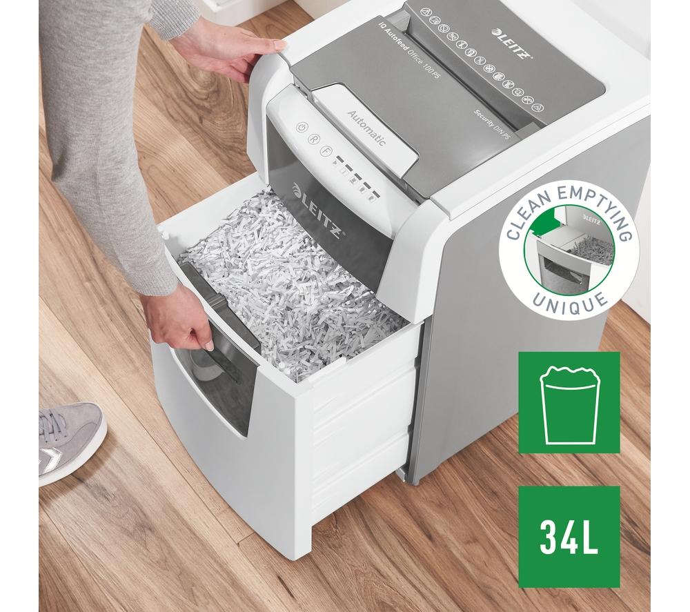 LEITZ IQ AutoFeed Small Office 100 P5 Micro Cut Paper Shredder image number 5 of 15
