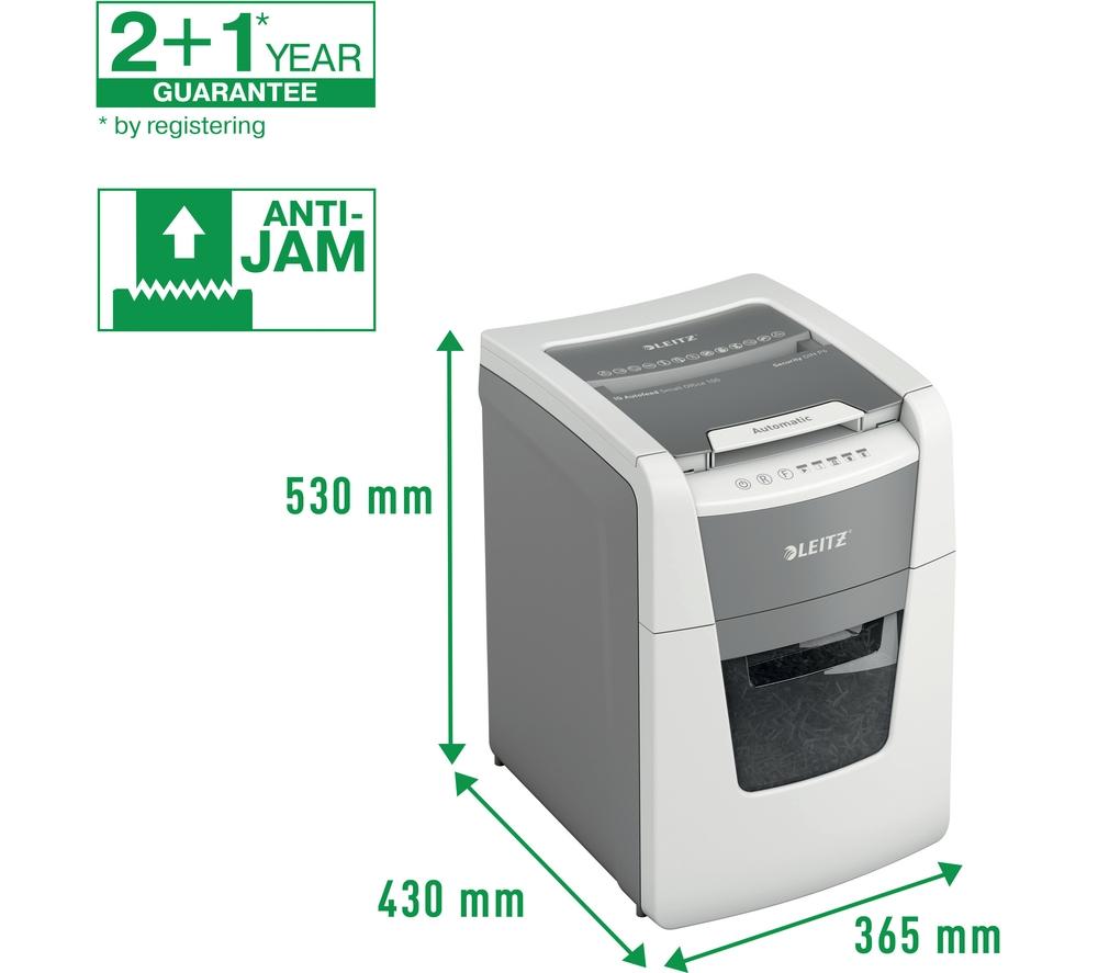 LEITZ IQ AutoFeed Small Office 100 P5 Micro Cut Paper Shredder image number 6 of 15