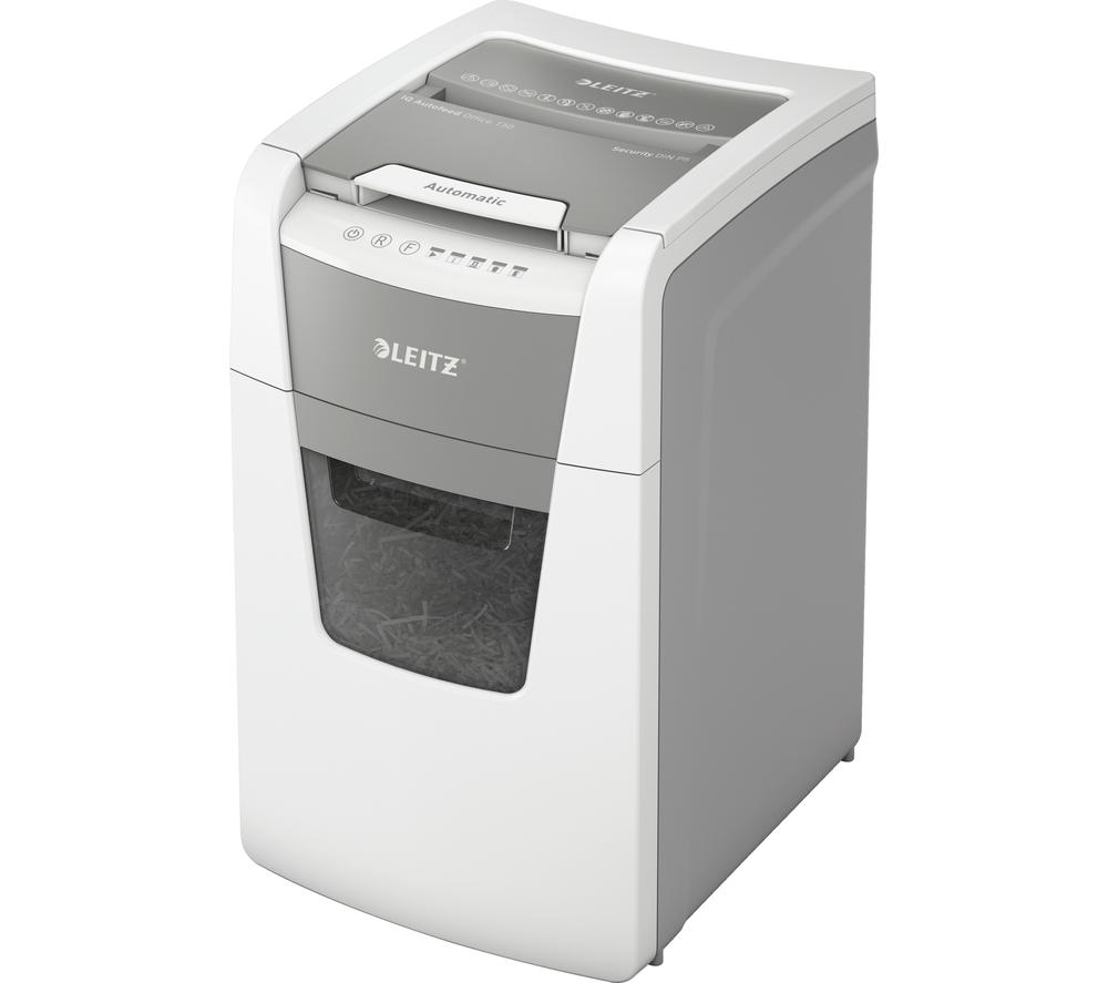 Leitz IQ Office P5 Micro Cut Paper Shredder, Shreds 11-10 Sheets (70-80 Gsm), 23L Bin, White, 80021000 - View #5