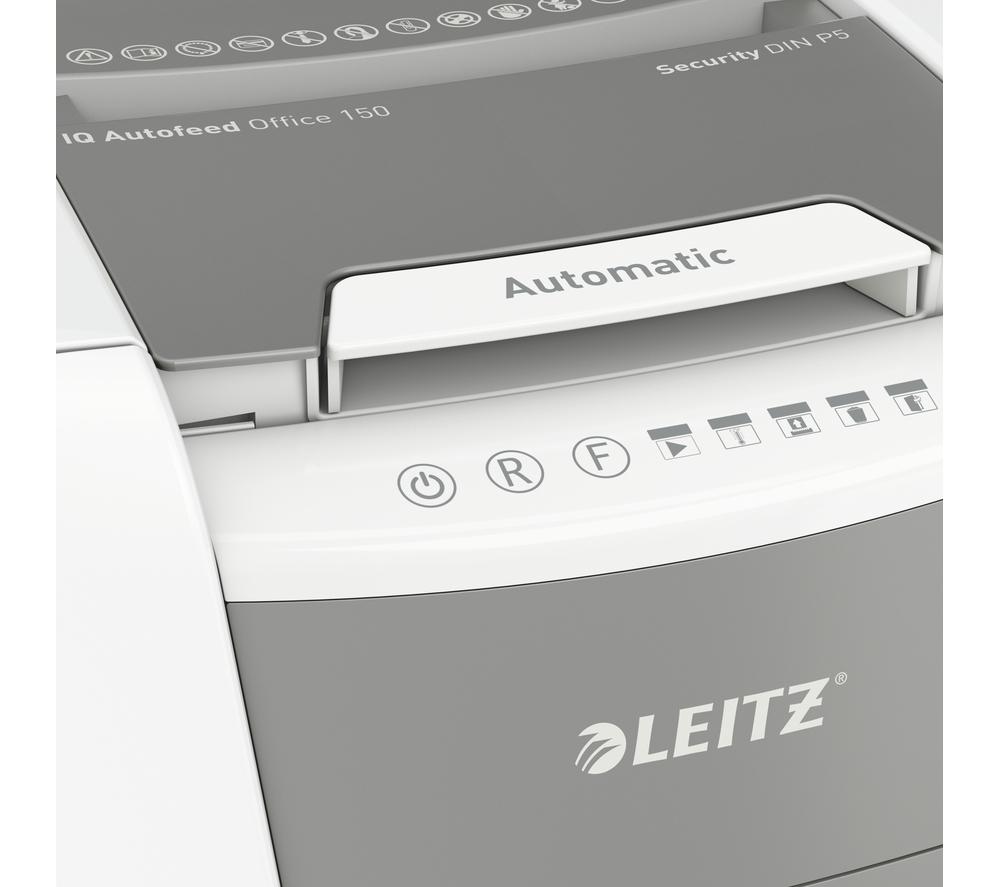 LEITZ IQ AutoFeed Office 150 P5 Micro Cut Paper Shredder image number 4 of 15