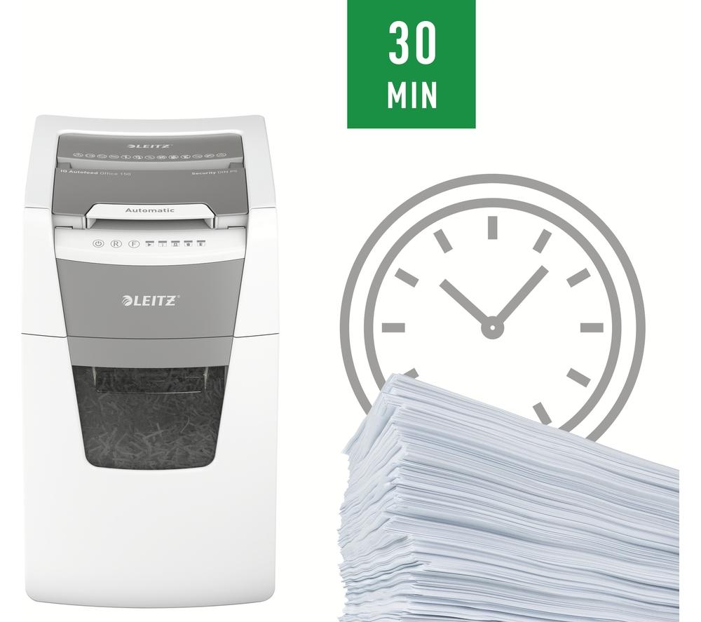 LEITZ IQ AutoFeed Office 150 P5 Micro Cut Paper Shredder image number 10 of 15
