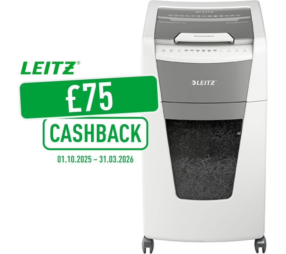 LEITZ IQ AutoFeed Office 300 P4 Cross Cut Paper Shredder image number 2 of 20
