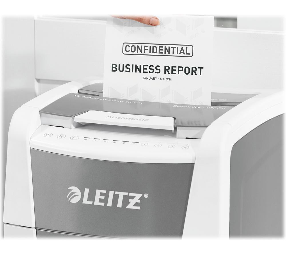 LEITZ IQ AutoFeed Office 300 P4 Cross Cut Paper Shredder image number 7 of 20