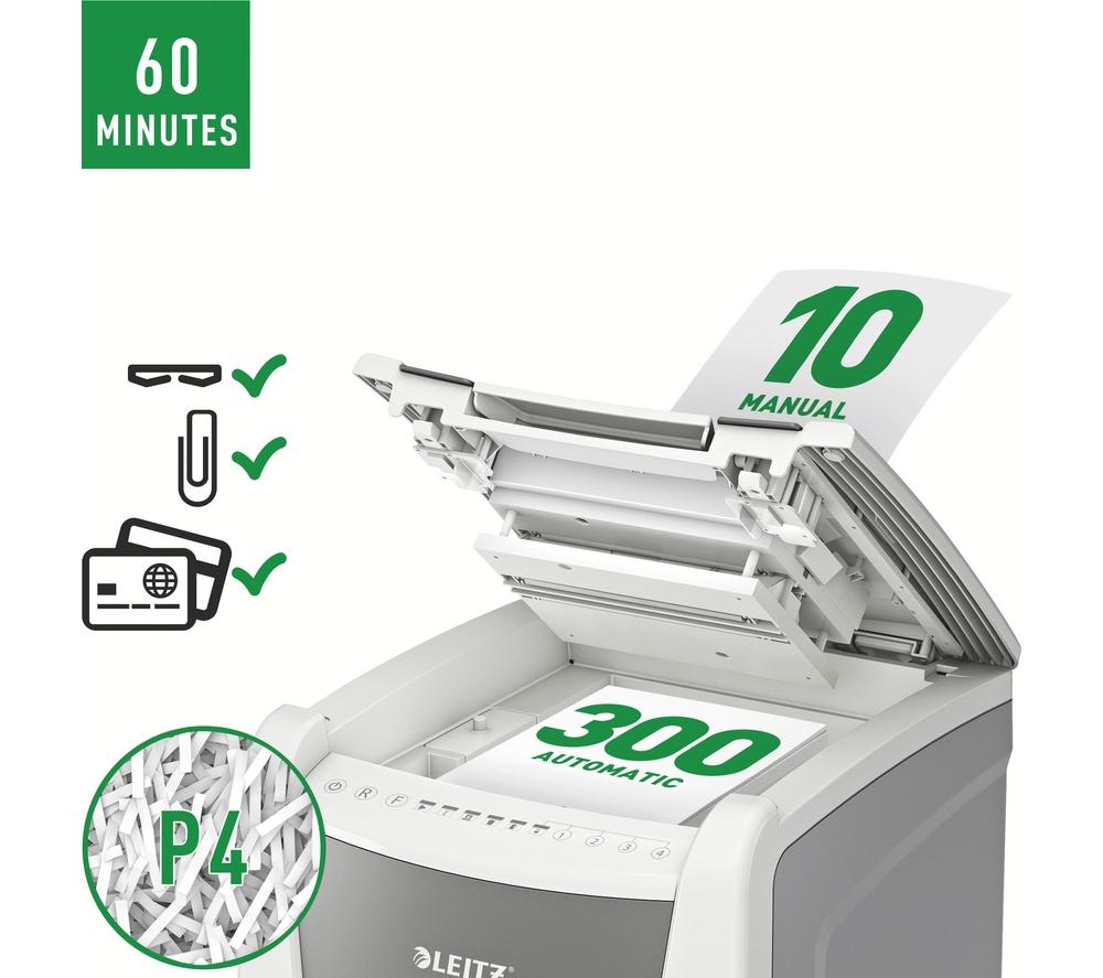 LEITZ IQ AutoFeed Office 300 P4 Cross Cut Paper Shredder image number 17 of 20