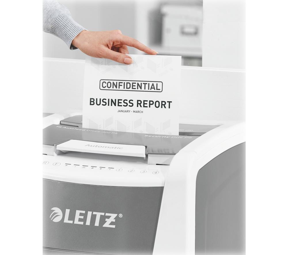LEITZ IQ AutoFeed Office 300 P5 Micro Cut Paper Shredder image number 6 of 11