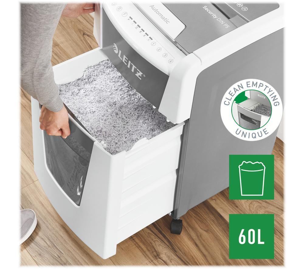 LEITZ IQ AutoFeed Office 300 P5 Micro Cut Paper Shredder image number 8 of 11