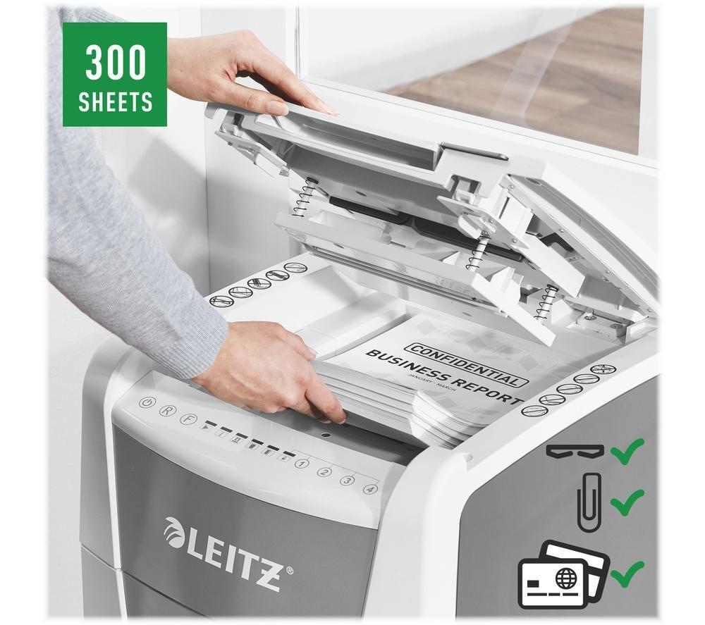 LEITZ IQ AutoFeed Office 300 P5 Micro Cut Paper Shredder image number 9 of 11