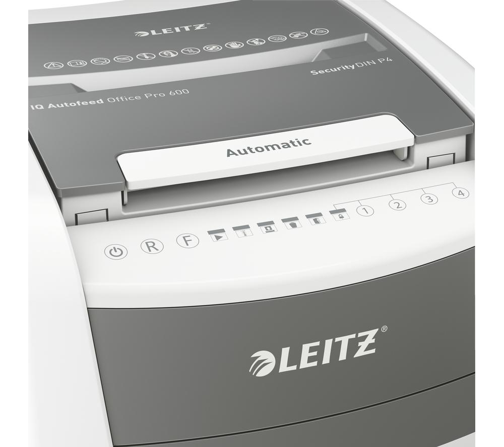 LEITZ IQ AutoFeed Office Pro 600 P4 Cross Cut Paper Shredder image number 4 of 19