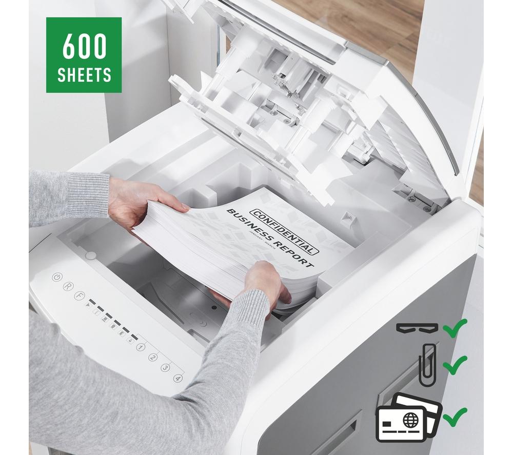 LEITZ IQ AutoFeed Office Pro 600 P4 Cross Cut Paper Shredder image number 7 of 19
