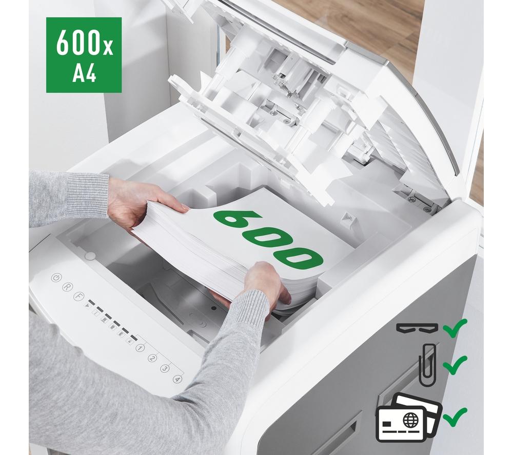 LEITZ IQ AutoFeed Office Pro 600 P4 Cross Cut Paper Shredder image number 8 of 19