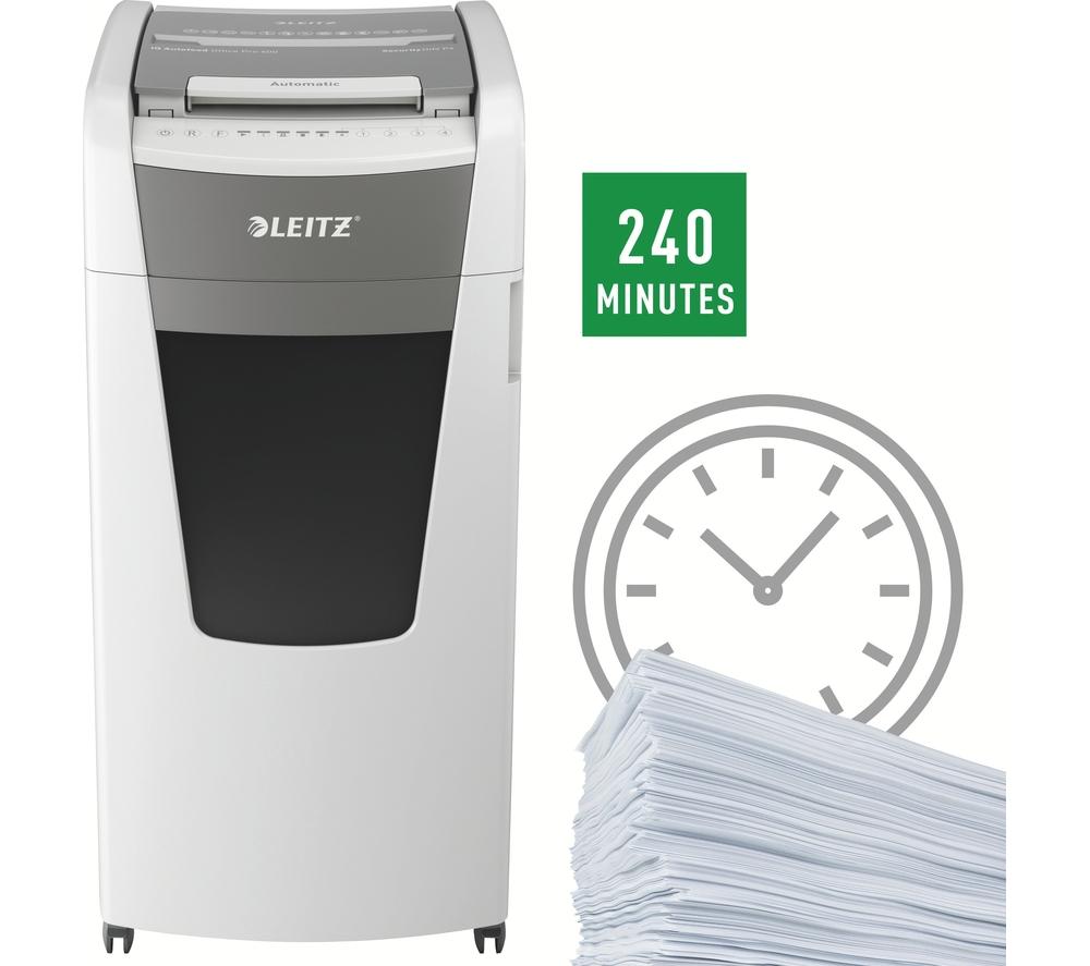 LEITZ IQ AutoFeed Office Pro 600 P4 Cross Cut Paper Shredder image number 12 of 19
