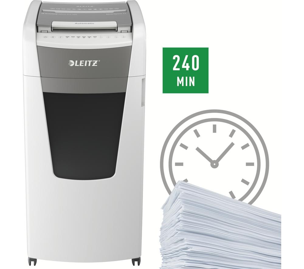 LEITZ IQ AutoFeed Office Pro 600 P4 Cross Cut Paper Shredder image number 13 of 19