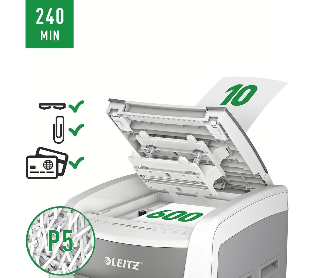 LEITZ IQ AutoFeed Office Pro 600 P5 Micro Cut Paper Shredder image number 13 of 15