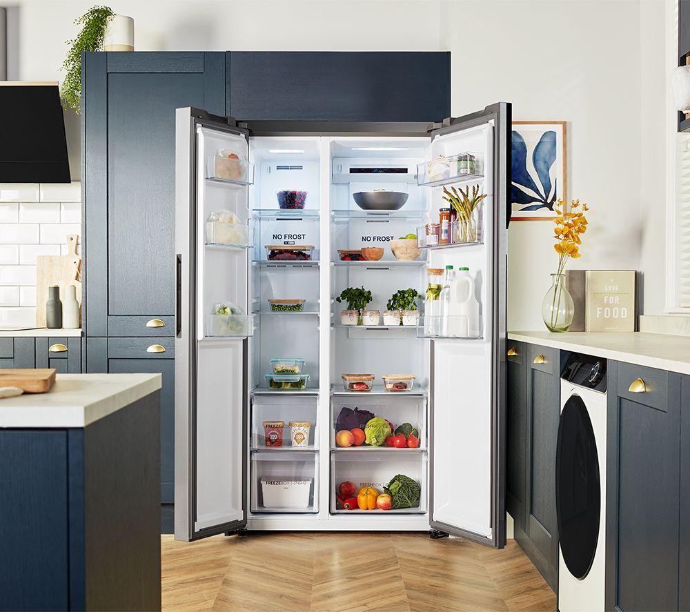 HAIER HSR3918ENPG American-Style Fridge Freezer - Silver image number 5 of 19