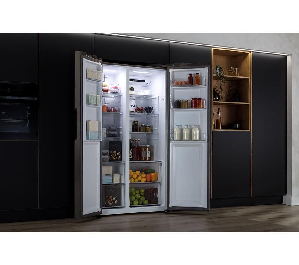 HAIER HSR3918ENPG American-Style Fridge Freezer - Silver image number 11 of 19