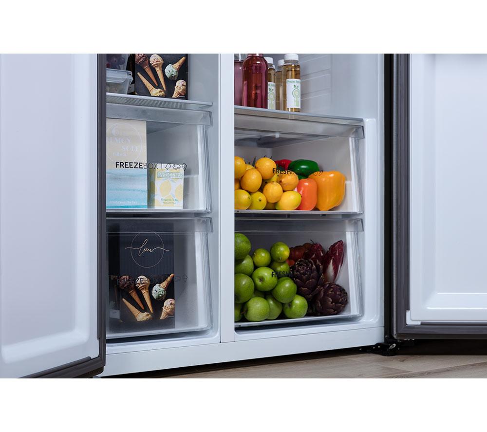 HAIER HSR3918ENPG American-Style Fridge Freezer - Silver image number 12 of 19